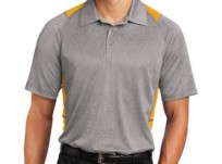 Sport-Tek Heather Colorblock Contender Polo