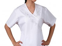Mock Wrap Top with Embroidered Front # 613