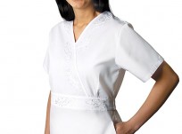 Embroidered Crossover Midriff Tunic # 617